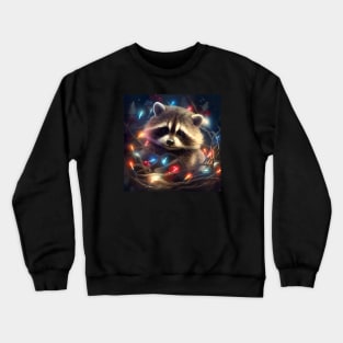 Christmas raccoon Crewneck Sweatshirt